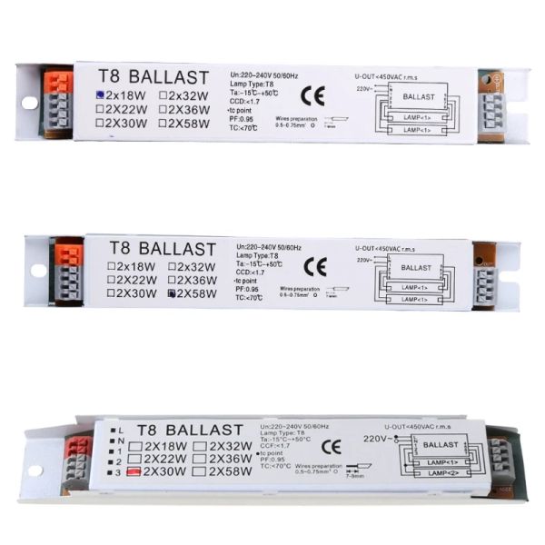 2x18/30/58W Ballast elettronico T8 Ballast fluorescente lineare per Home Office