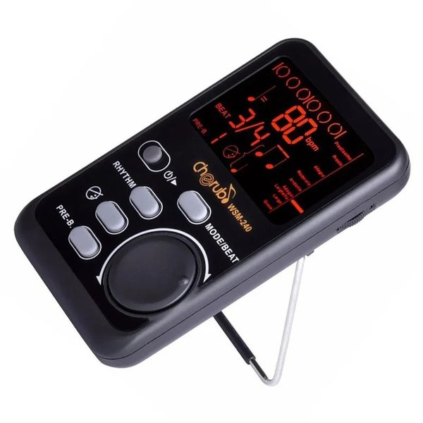 WSM-240 Tragbares Gitarrenklavier Metronome Digital LCD Clip-On Tuner Metrononom für Gitarrenviolin-Bass-Musikinstrumente Universal