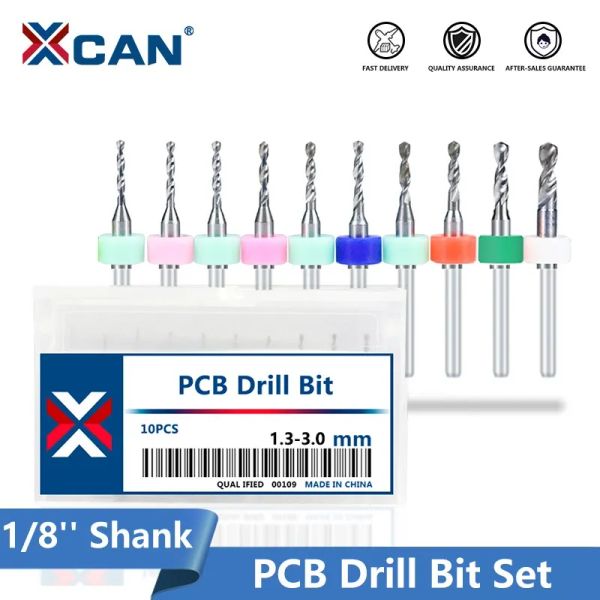 XCAN -Bohrbit Bit Set PCB Circuit Board Waffenbohrmaschine Bit 1/8 '' Shank Micro Bohrwerkzeug Bit