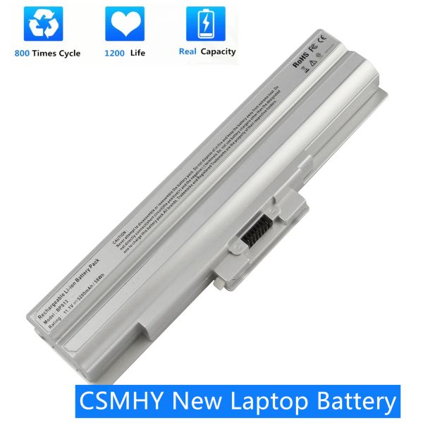 Baterias CSMHY Nova bateria de laptop de prata BPS13 para Sony VGPBPS13/S BPS13A/B VGPBPS13A/Q VGPBPL13 TX57CN 11.1V