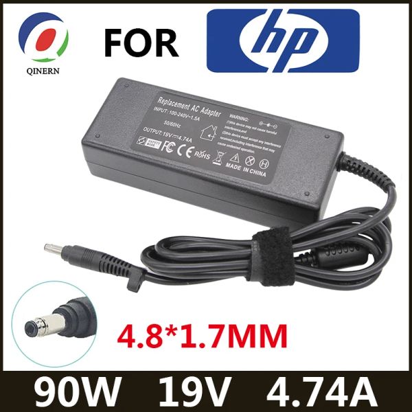 Adaptör Qinern 19V 4.74A 90W 4.8*1.7mm AC Dizüstü Şarj Cihazı HP G70/G70T/G71 Dizüstü Bilgisayar Adaptörü HP Taşınabilir Şarj Cihazı için