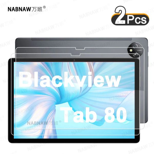 2 peças Protetor de tela de vidro temperado à prova de arranhões HD para Blackview TAB 80 10,1 polegadas para comprimidos de protetora Filme