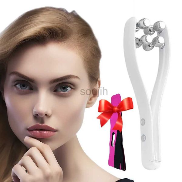 Massageador de rosto Massageador facial roller ems / forma de lifting face lift double chin face magra mais fino de pescoço de pescoço aperte o dispositivo anti-rugas de rf 240409