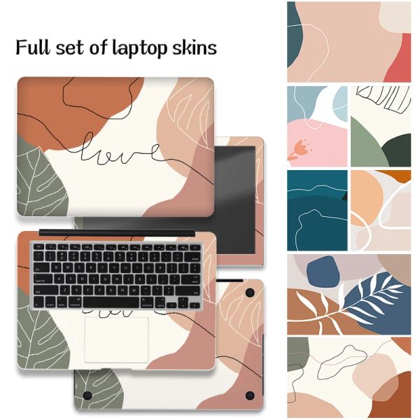 Adesivos de capa de laptop peles Skins 4pc Vinil simples Case13.3 