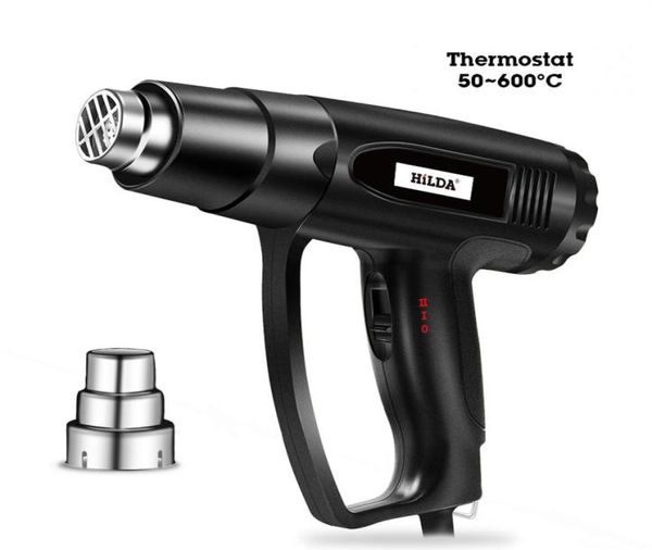 220V Ferramentas elétricas de pistola de calor de calor 2000w Taning de ar elétrico com quatro acessórios de bico Pistolas de aquecimento eletrônico digital 1800W 2000W214Z7002654