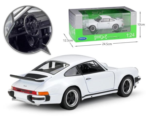 1974 Porsche 911 Turbo3.0 Welly Diecast 1:24 Auto Toy Vehicle Classic Sports Auto Sports Auto Model per la collezione per regali per bambini