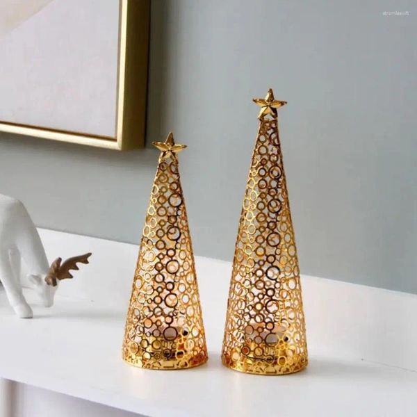 Candele Hollo Metal Christmas Tree Christmas CandleStick Gold Gold Holder Style European Style Secent Stand Natale