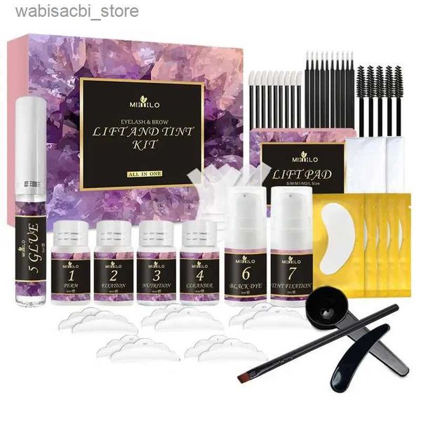 Mascara Eyelash Tint Kit Wimpernperm Kit für semi-permanente Curling-Wimpern Semi-Permanent Wimpernperm Kit für Salon DIY zu Hause L49