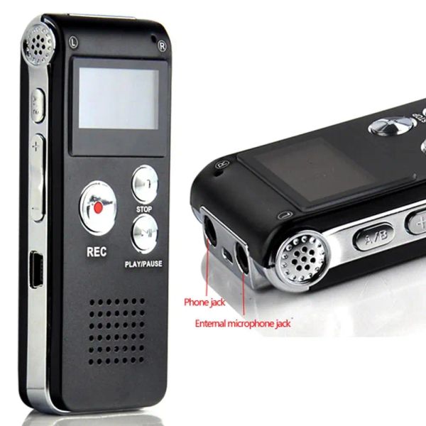 Players Dispositivo de gravação de voz 8/16/32GB Smart Recorder HD Professional portátil DitaPhone Mini Digital Audio Voice Recorder MP3 Player