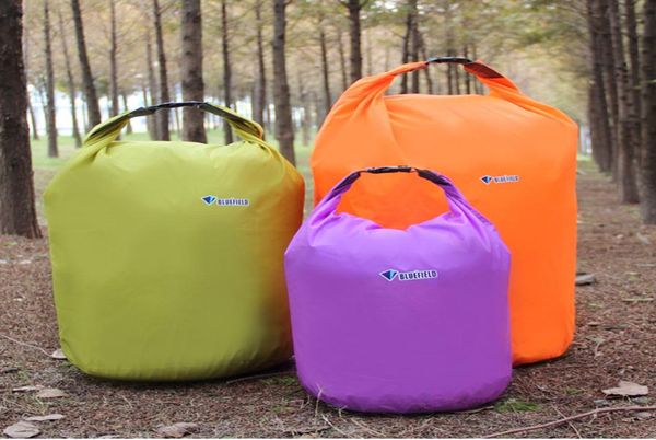 Bluefield 5 Color 10L 20L Outdoor Plaging Водонепроницаемое пакет для лагеря для хранения сухой пакет с регулируемым ремнем Hook9629051