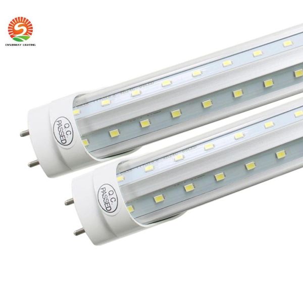 Luz de tubo LED T8 G13 2 PIN 8 pés 6 pés 5ft 4ft V Forma Double Glow Light para porta mais fria AC85265 LED LED LUZ GARAGEM WAREHOUSE LIG1008706