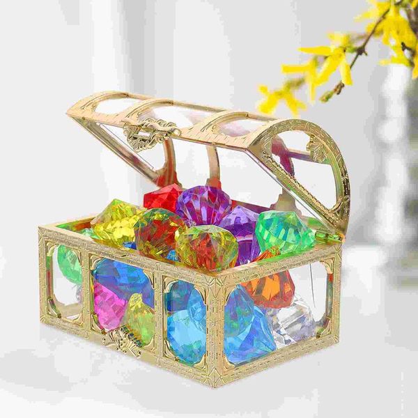 Vasen Crystal Box Treasure Plastik Edelsteine basteln gefälschte Diamant Kinder Mädchen Spielzeug Kinder Kinder Bunte Acrylschmuck