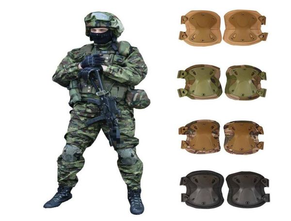 Exército militar dos EUA Tático Paintball Airsoft Hunting Protection Game Knee e cotovelo protetor joelheira protetor Padds de cotovelo 4pcSset T7428941