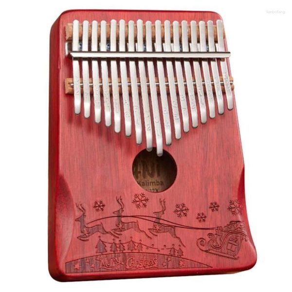 Dekorative Figuren Zani 17 Keys Kalimba Daumen Finger Klavier Holz Musikinstrument Marimba Weihnachtsgeschenk für Musikliebhaber Kinder beginnen