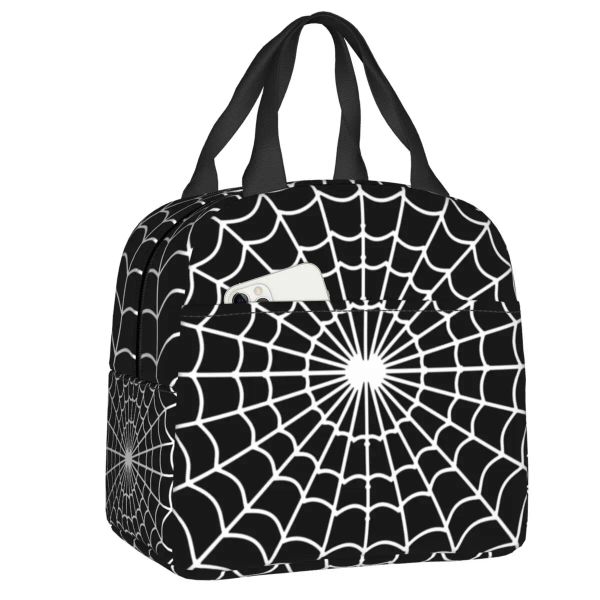 Lancheira de spider web feminino liquidagem térmica isolada para estudantes para estudantes trabalhos de piquenique para piqueniques sacolas