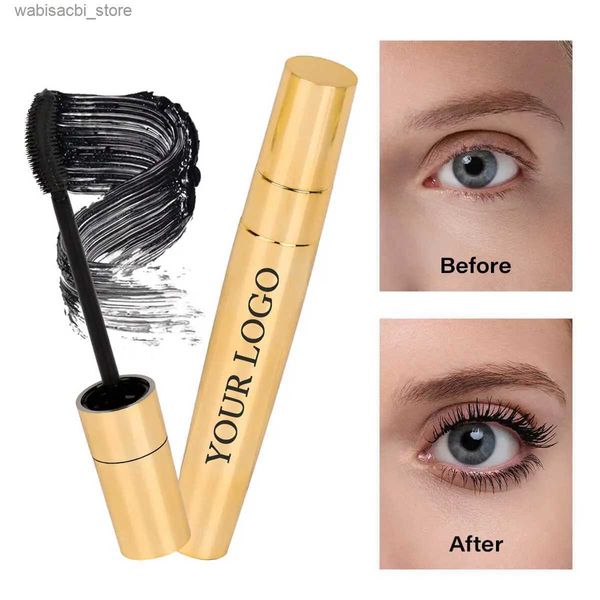 Mascara 50pcs mascara nero impermeabile vegano naturale marchio privato etichetta e spessa curling mascara eye cosmetico per ragazza l49