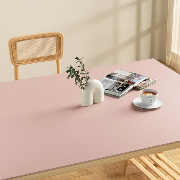 Tavolo da pranzo decorativo a colore solido tavolino leggero in pelle di lusso in pvc in pelle impermeabile a prova di olio anti-slip tappetino da scrivania per scrivania mobintegne TV