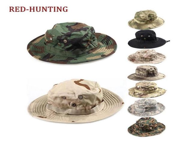 Cappelli da esterno Sniper tattico camuflage boonie escursionismo Cap militares da uomo Accessori militari americani Atacs FG9335249