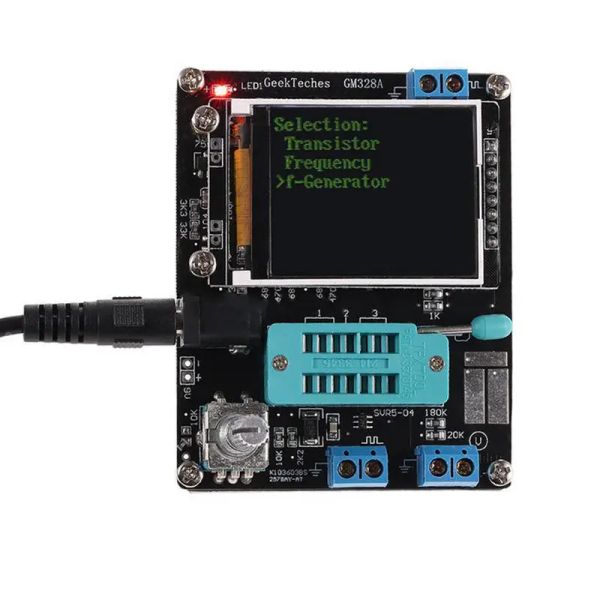 MEGA328 Transistor Tester LCR Diodenkapazität ESR -Spannungsfrequenzmeter PWM Quadratwellenfrequenzsignalgenerator DIY -Kits