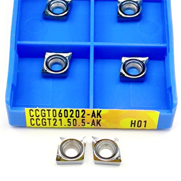 CCGT060204 CCGT09T304 CCGT120402 AK H01 INSERT TORSE CCGT060202 CCGT09T302 CCGT120404 Strumento per taglio del torburo in carbide in carbone di alluminio