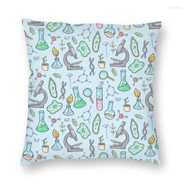 Pillow Biology and Chemistry Cuschio per la casa Studi di scienze naturali decorative Cover per l'auto a doppia faccia