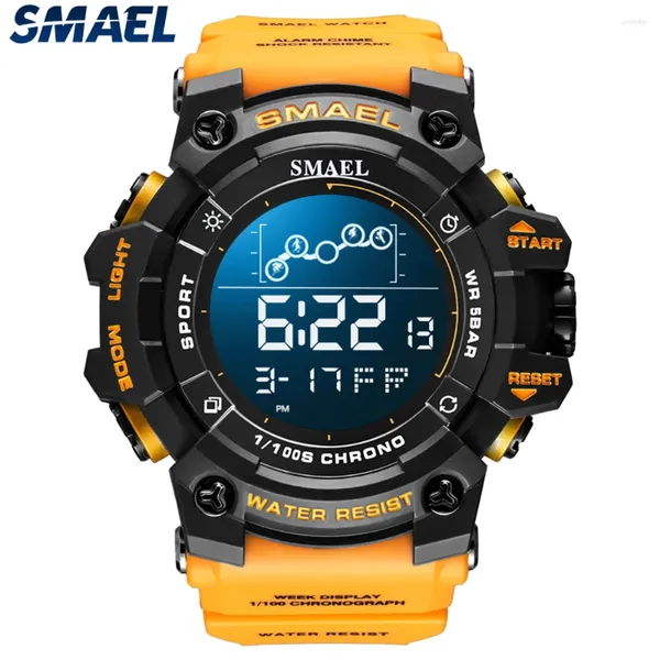 Нарученные часы цифровые часы мужчины Smael Brand Big Dial Устойчивые