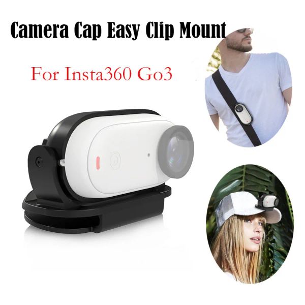 Accessori per Insta360 GO 3 Cap Easy Clip Cappello Clip rapido Rilascio di rilascio rapido Tramo a magnetico Filato per instally Go3 Go2 Sport Camera