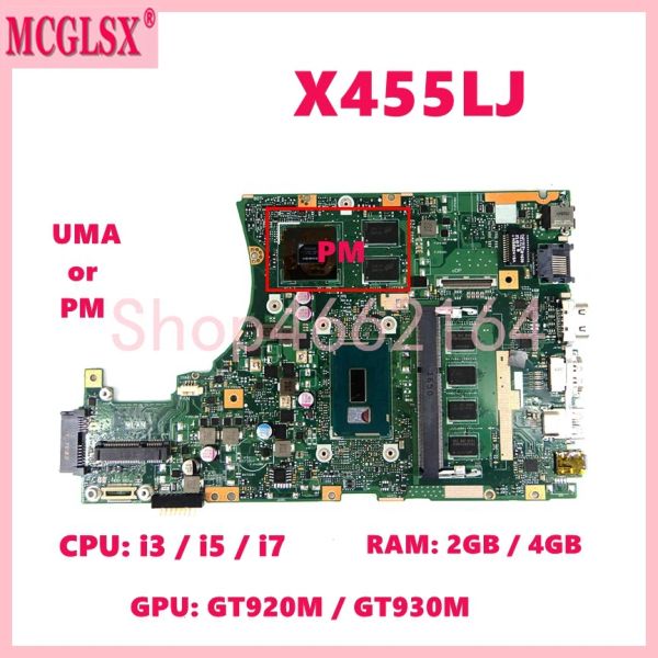 Scheda madre x455lj i3/i5/i7 CPU Mainboard per ASUS X455L X455LF X455LJ X455LB A455L F454L X455LA X455LAB X455LN X455LNB LAPPOP MATHBOONDA LAPPOPT