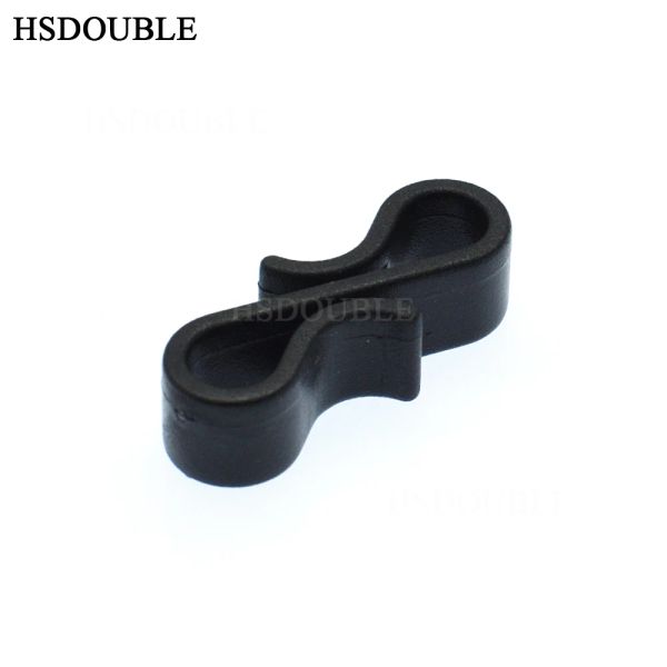 Hsdouble preto plástico fivela hardwarebelt clipe de correias para mochila strap tático saco de peças de peças acessórios