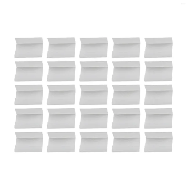 Frames L-förmige Tag-Platten-Werkzeug transparent 25 PCs 6 4 cm Preisanzeige Halter Rack Label Ständer