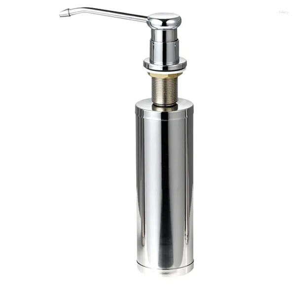 Жидкий мыльный дозатор ER Кухонная раковина из нержавеющей стали, хромированная бутылка шампунь WJ602