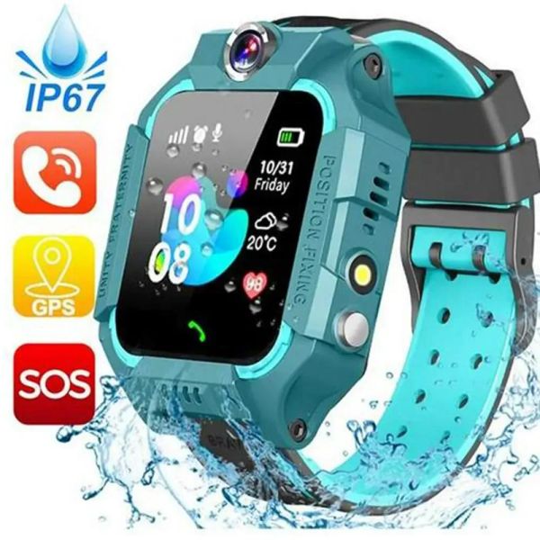 Смотреть Z6F Kids Smart Watch SOS Phone Watch IP67 Водонепроницаемые удаленные фото Умные часы, совместимые для iOS Android