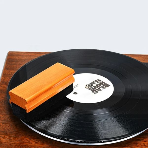 LP Turlumpable Vinyl Record Cleaning Brush Antiestatic cabra Have de madeira Limpador de escova