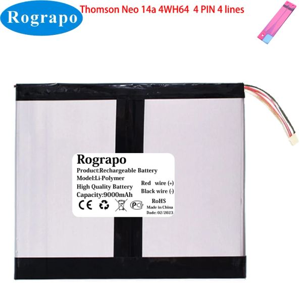 Batterie Nuove 3,8 V 9000Mah Thomson NEO 14A 4WH64 Tablet per laptop PC Batteria 4 Pin 4 linee