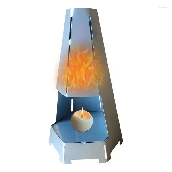 Titulares de vela Ferro fogão leve fogão tealight metal lareira aquecedor de jardim pátio forno de terraço