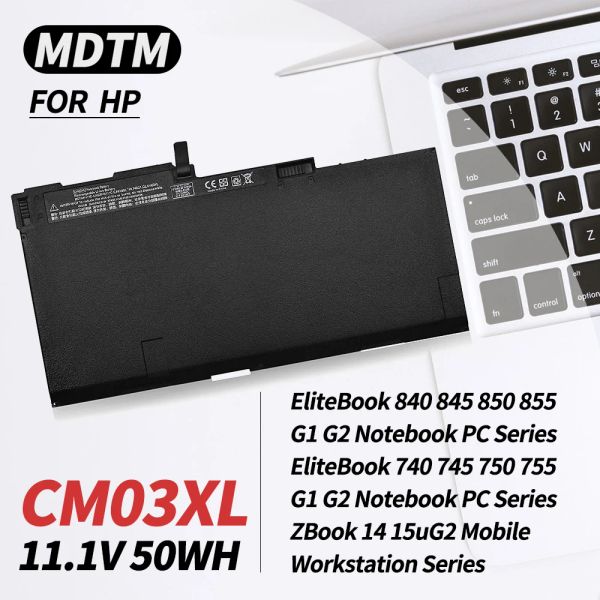 Батареи CM03XL Аккумуляторная батарея HP EliteBook 740 745 750 755 840 845 850 855 G1 G2 Series Fit HP ZBook 14 15U P/N: HSTNNDB4Q/L11C5