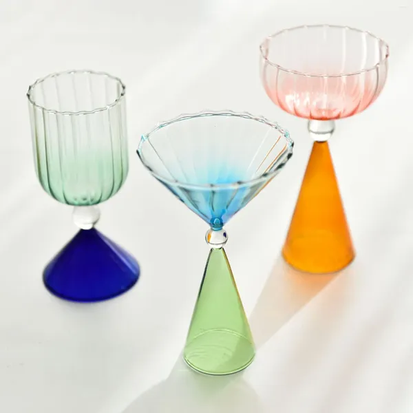 Винные бокалы творческий стеклянный коктейль -чашки комбинированные набор микшер персонализированный шампанский