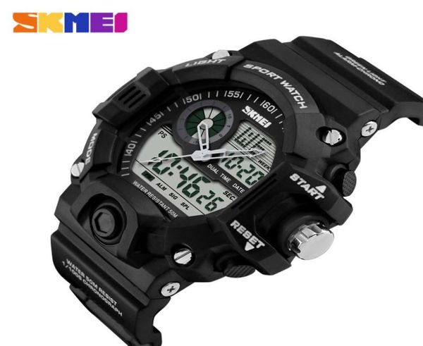 Skmei Sports Watch Men Led Digitale Uhren Dual Display Outdoor 50 m wasserdichte Armbanduhr Militär Relogio Maskulino 1029 x05242558477