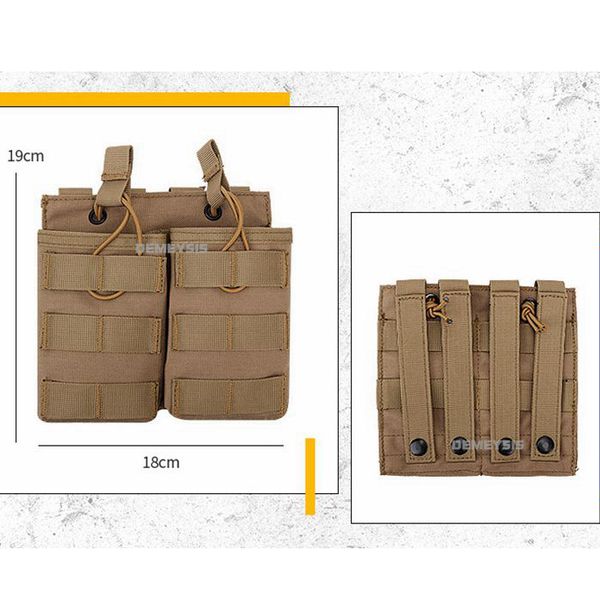Airsoft Paintball Mag Pouch Single / Double / Triple AK M4 Rifle Molle Molle Molle Bolsa