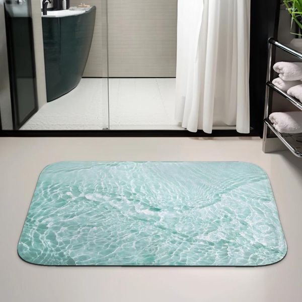 Tappeti Acqua trasparente increspature anti-slip assorbimento moquette da bagno 40x60 cm Cucina tappetini da letto da letto da letto da letto da letto da letto da letto per interno morbido.