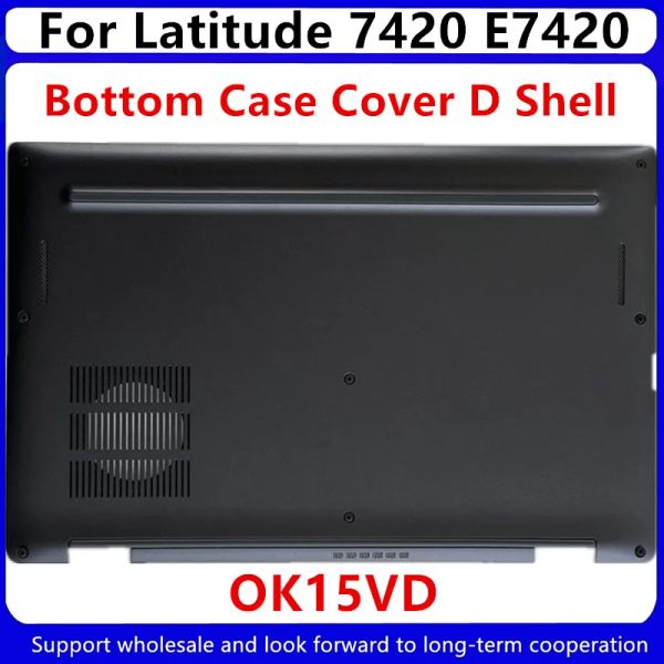 Frames novos para Dell Latitude 7420 E7420 D Acessórios de concha prateada Tampa da capa de base inferior da capa de base inferior laptop 0K15VD 0H4Xry