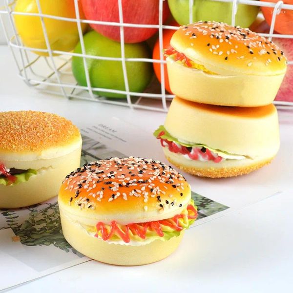 Dekoratif Çiçekler Simülasyon Ekmek Sahte Ham Burger Gıda Modeli Pastane Restoran Pencere Ekranı Mutfak Palografi Tatlı Masa Dekoru