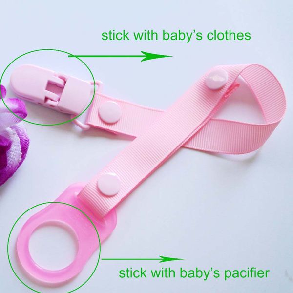 1pcs Baby Schnullerclip -Schnullerkette mit Adapterring -Dummy -Cliphalter für Mam Nippel Chupetas -Schnuller -Clips Soother