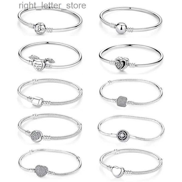 Pultlear original 925 Sterling Silver Bracelet Ball Ball Love Buckle Bead Moment Moment Bracelet Jóias YQ240409