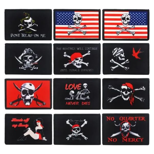 Patch di ricamo a stampa del cranio Emblema amore badge sesso emt snake divertente pirata stat