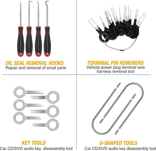 Rimozione di strumenti per le pinze per clip per auto universali Kit di lerazioni rimozione del rivestimento automatico per il pannello della porta del crusco