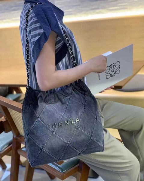 Borsa di tendenza di tendenza di fascia alta Borsa per tracolla di moda da donna in denim da donna