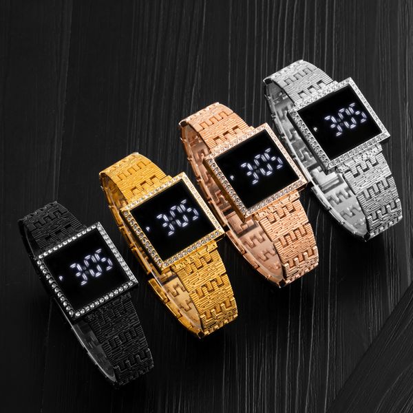 4 Farben Frauen Watch LED Digitale Uhren für Damen Top Brand Luxus LED -Armbanduhren stilvoller elektronischer Uhr Relogio Digital