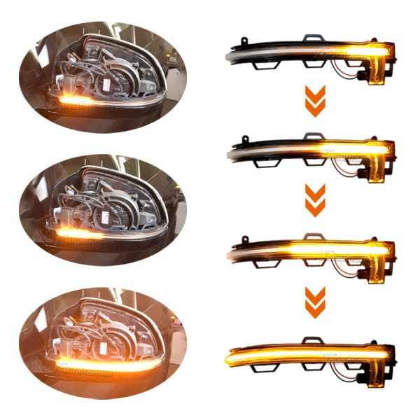 Luce di segnale sequenziale sequenziale dello specchio della lente affumicato per la BMW X3 F25 X4 F26 X5 F15 X6 F16 2014-2018 LED Dynamic Blinker