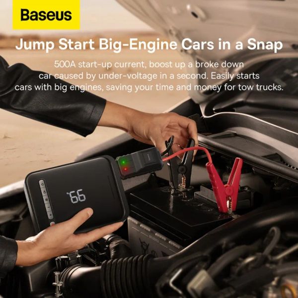 Baseus 8000mah 2 в 1 1 -й пилотный банк для прыжков с воздушным компрессором насос шин экстренной аккумулятор.